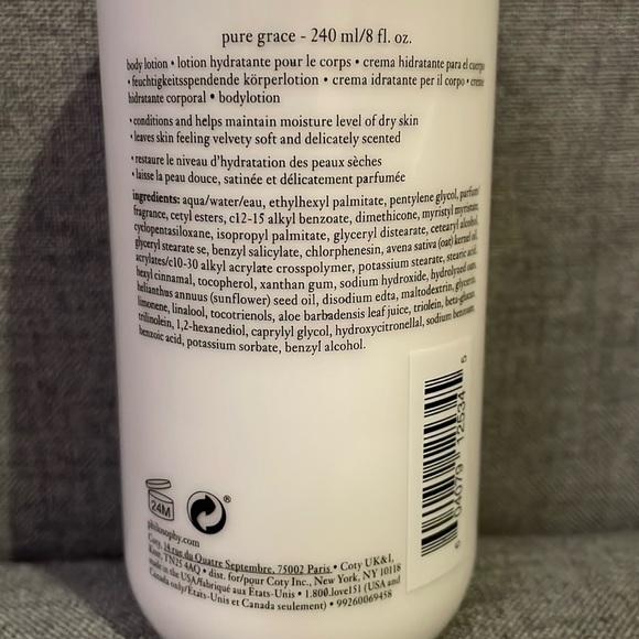 NEW Philosophy Pure Grace body lotion 8 oz. - Picture 3 of 4